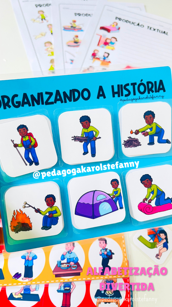 Produção textual - sequência de imagens | Loja Pedagoga Karol Stéfanny