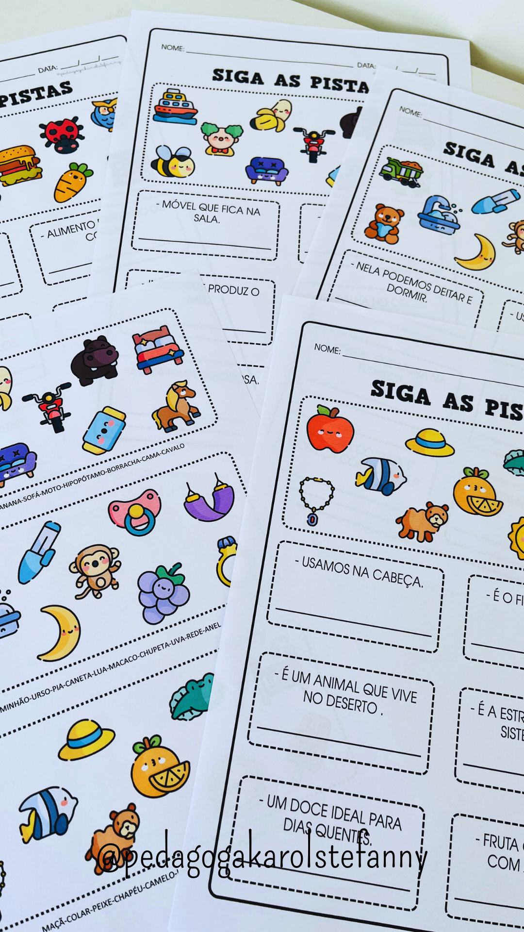 COMBO 68 - SIGA AS PISTAS - letra de forma e cursiva