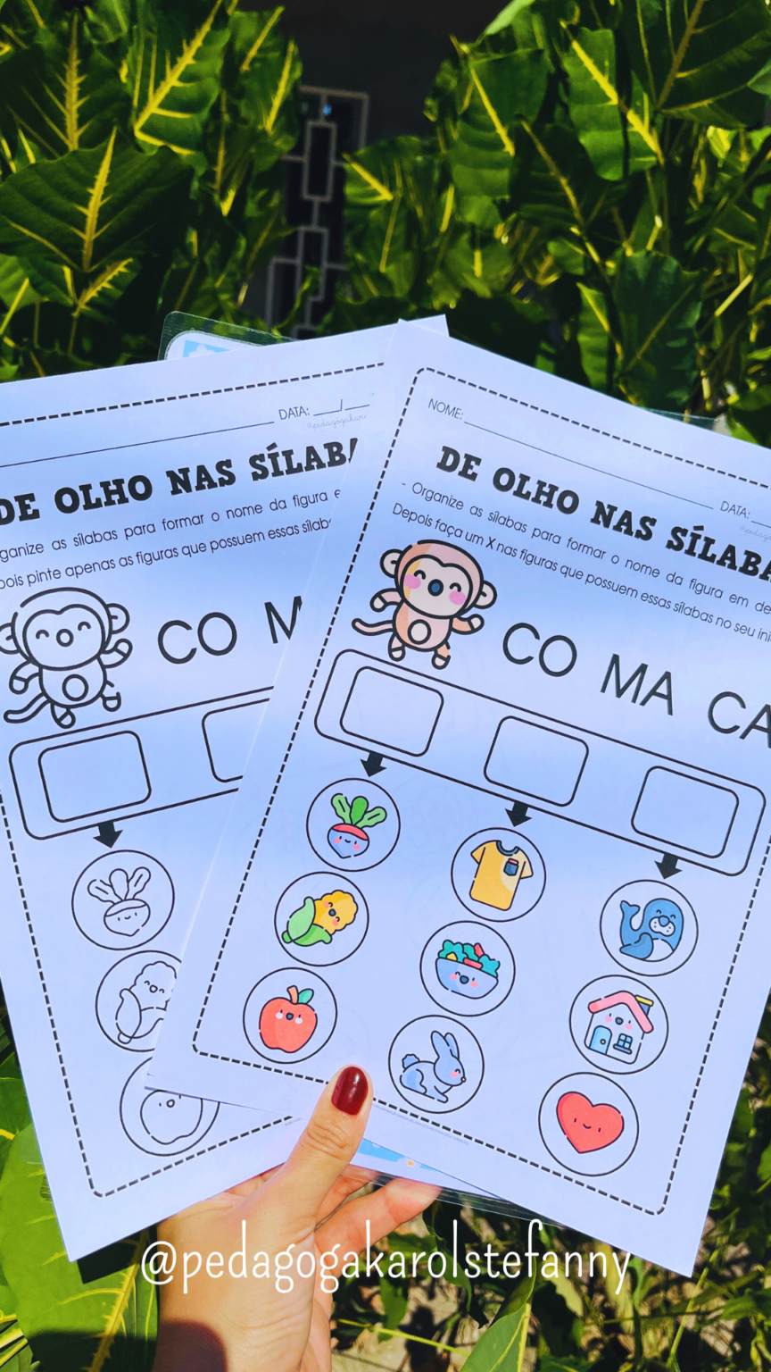 COMBO 69 - De olho nas sílabas | Loja Pedagoga Karol Stéfanny