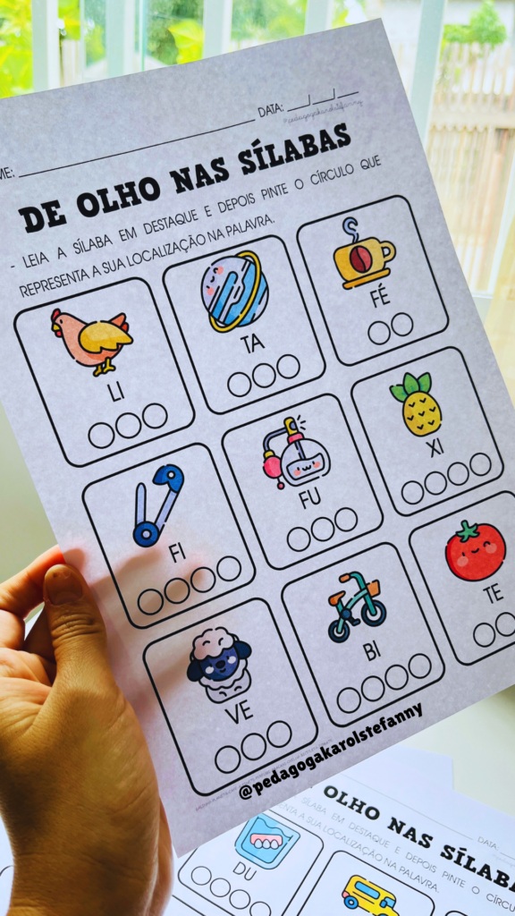 COMBO 90 - De olho nas sílabas 2 | Loja Pedagoga Karol Stéfanny