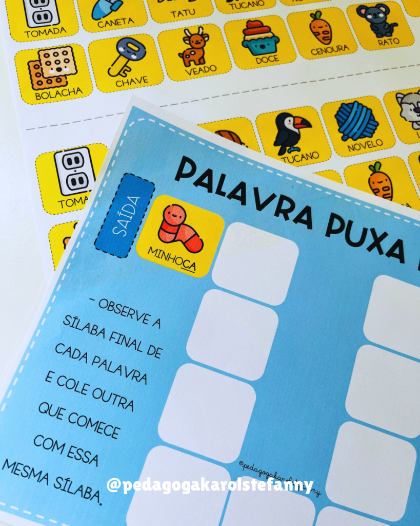 Palavra puxa palavra | Loja Pedagoga Karol Stéfanny