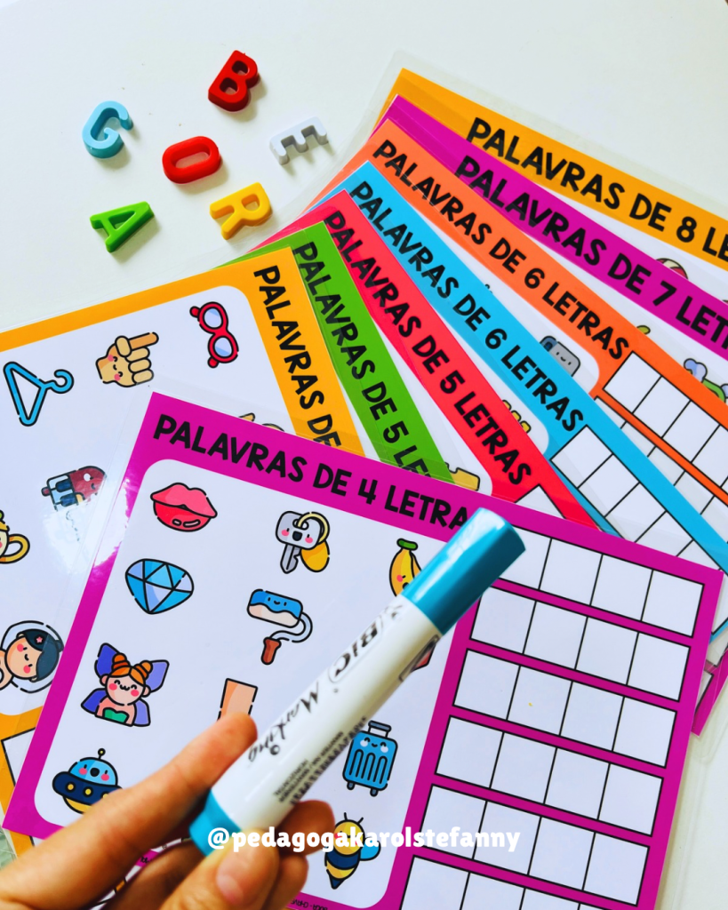 RECURSO DE ESCRITA: palavras de 4, 5, 6, 7 e 8 letras. | Loja Pedagoga ...