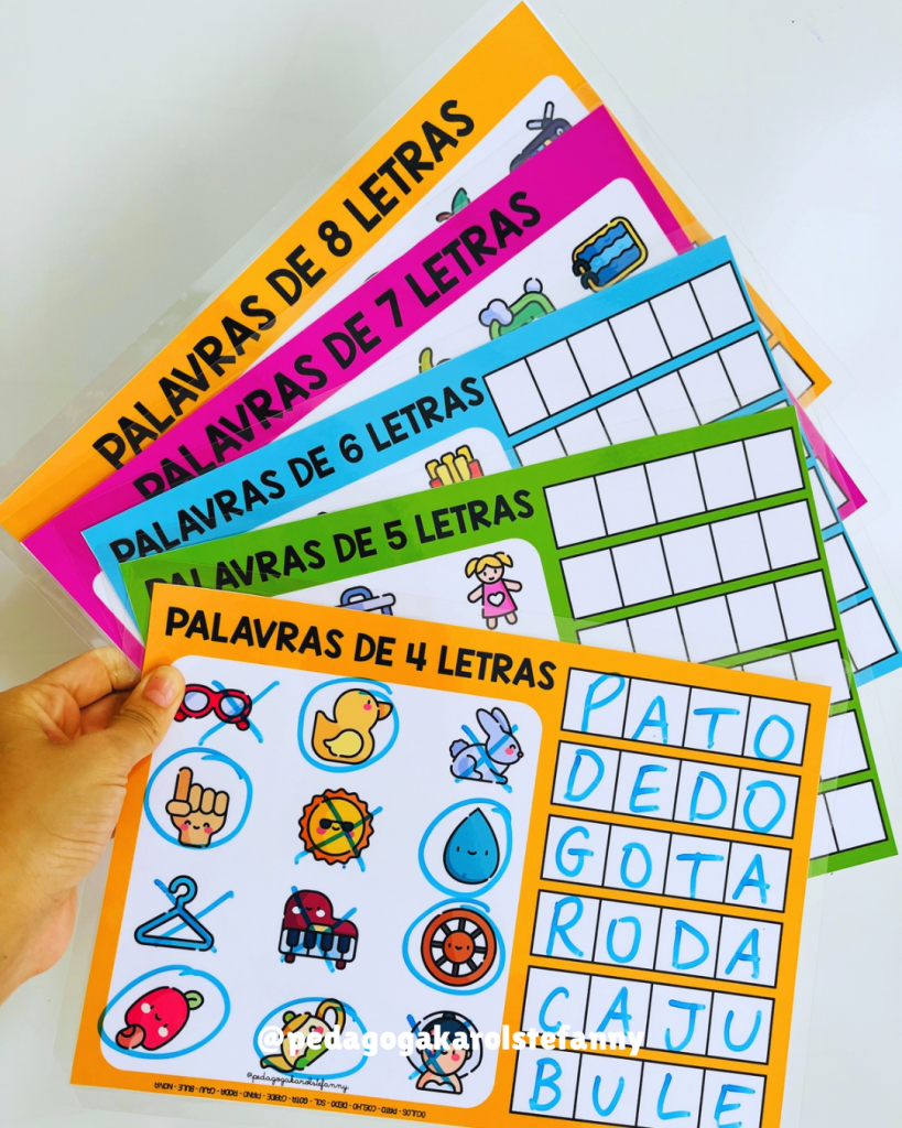 RECURSO DE ESCRITA: palavras de 4, 5, 6, 7 e 8 letras. | Loja Pedagoga ...