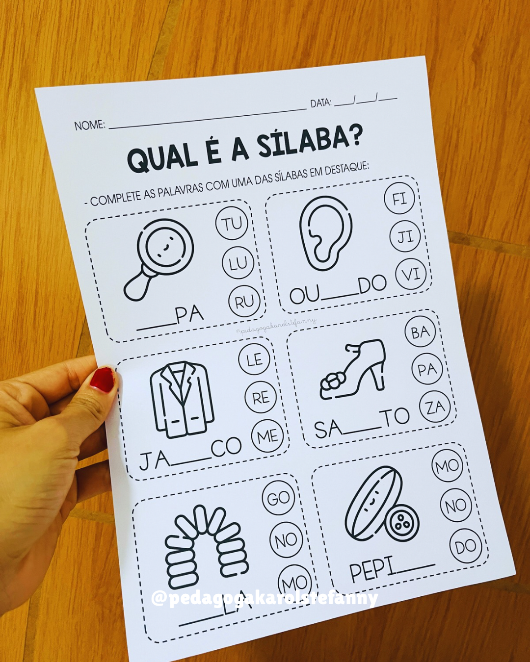 COMBO 174 - Qual é a sílaba? - Imagem 3